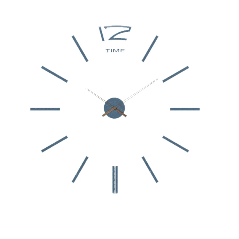 

3D DIY Adhesive Wall Clock Wooden Wall Clocks Stickers Brief Modern for Living Room Home Decorative Wall Clock Reloj De Pared