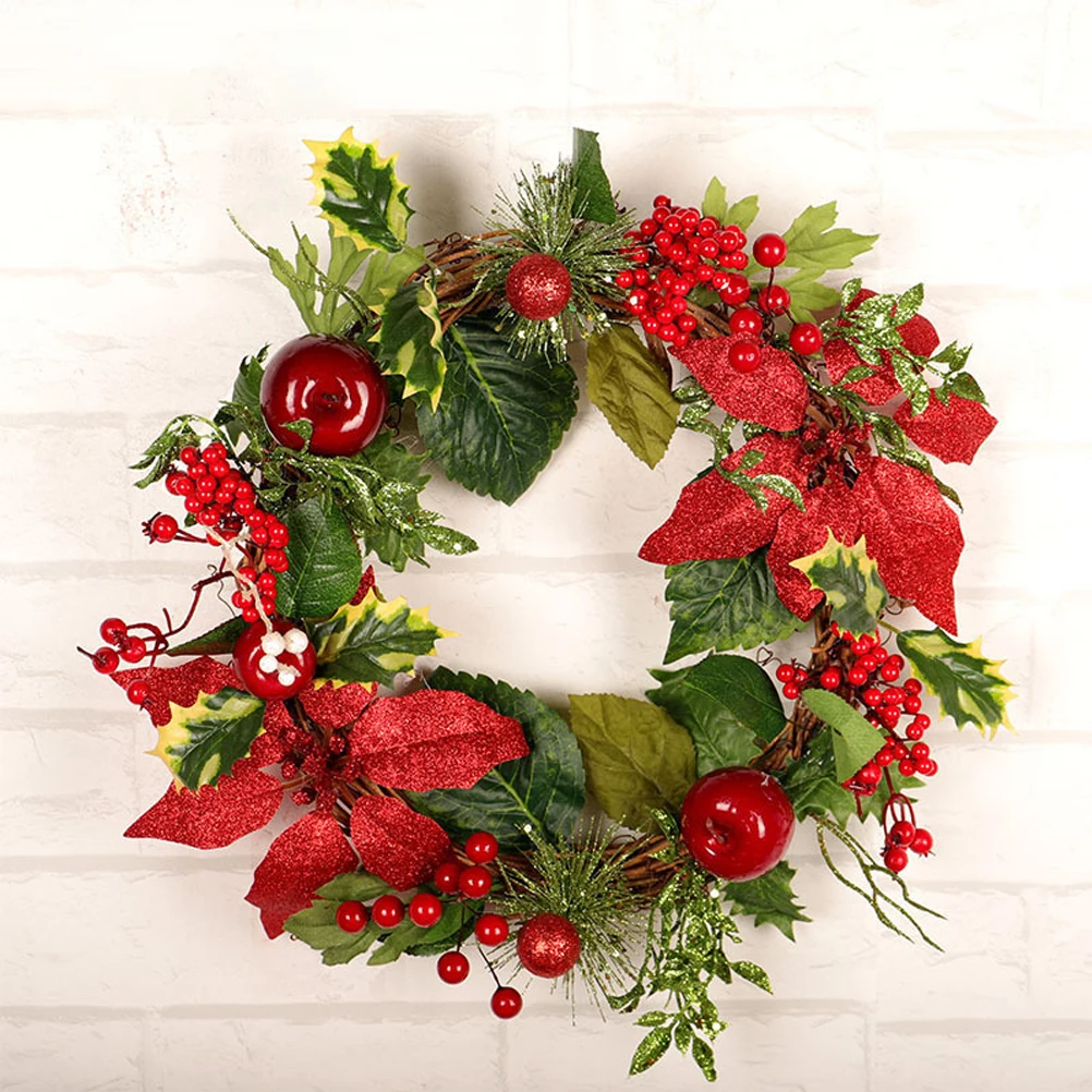 45 см новогодний Рождественский венок искусственный цветок ручной работы из