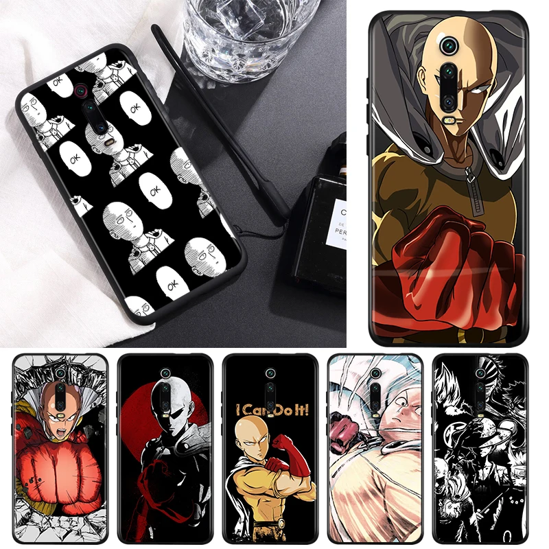 

Silicone Black Cover One Punch Man For Xiaomi Redmi K40 K30i K30T K30S K20 10X GO S2 Y2 Pro Ultra Phone Case