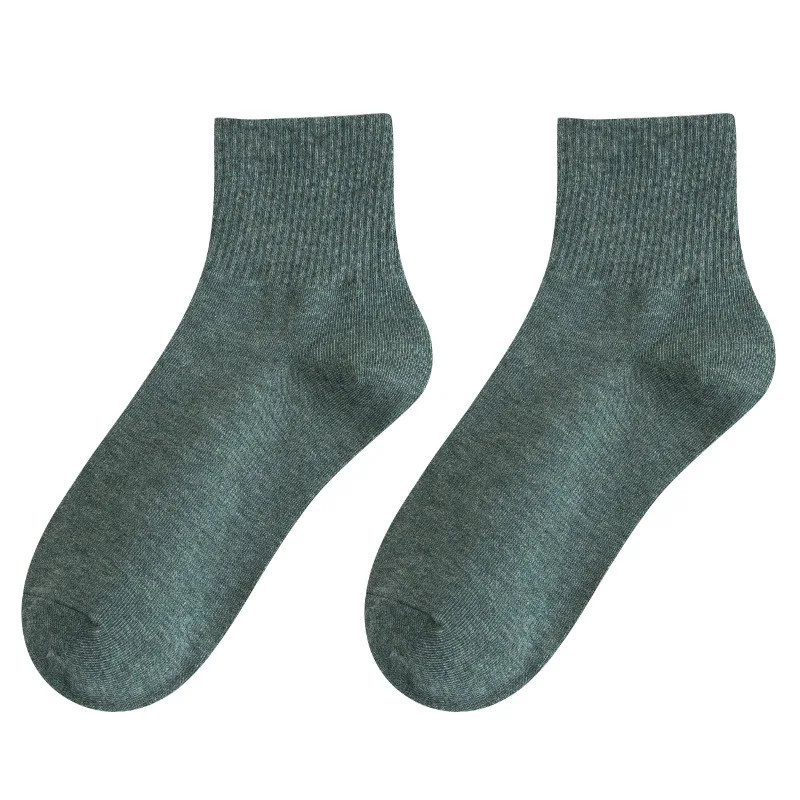 

3 pairsWomen's Socks Autumn and Winter Mid-Calf Length Socks Cotton Korean Style Solid Color Retro All-Match Socks Thin