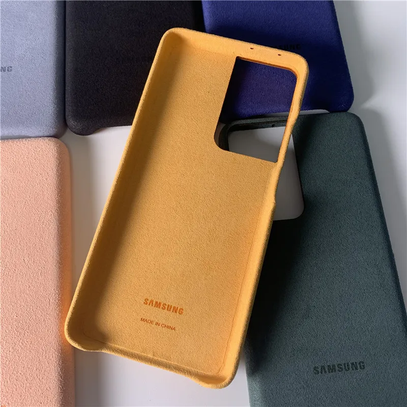 Original Samsung Galaxy S21 S21 PLUS Luxury for Alcantara Case Cover for S21 Ultra Leather Premium Phone Casing Shockproof