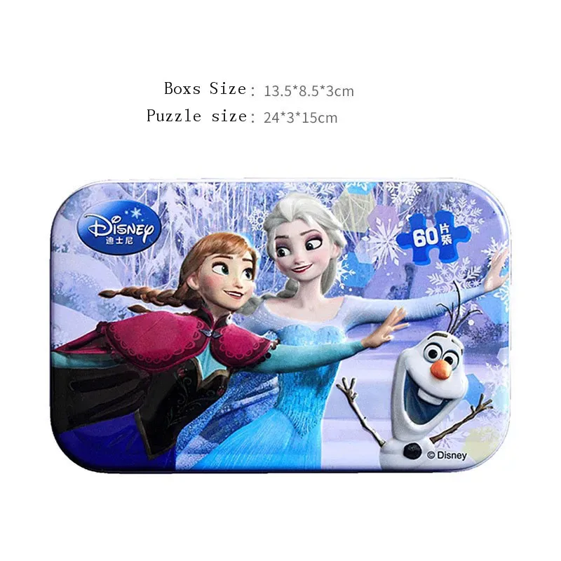 Puzzle-2-1PACK Мультяшное Холодное сердце Эльза и Анна Принцесса 60 шт. головоломка для детей 4-8 для детей Обучающие образовательные головоломки игрушки - Цвет: Puzzle-2-1PACK