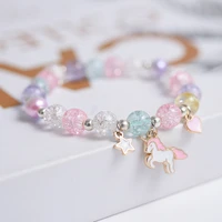 makersland cute popcorn beads bracelet friendship glass bracelets for girls star moon cloud flower jewelry accessories wholesale