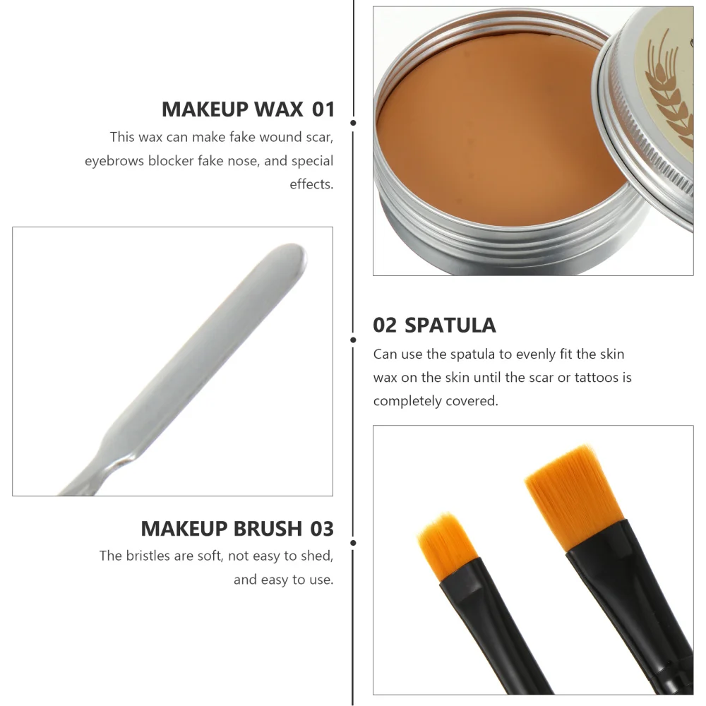 4 шт. шпатель для кожи со спецэффектами воска и кисти искусственный шрам макияжа