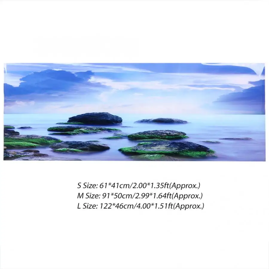 Мини-постер для аквариума из ПВХ красивый фон с изображением морского неба леса