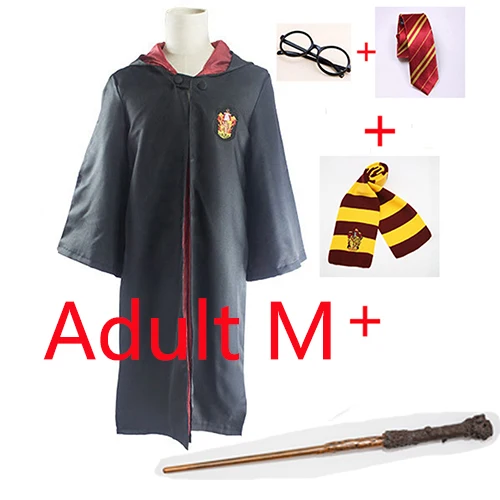 Adult M Волшебная палочка Ravenclaw Gryffindor Hufflepuff Slytherin, волшебная палочка для косплея, костюмы робы, накидка на Хэллоуин, рождественский подарок - Цвет: Adult M