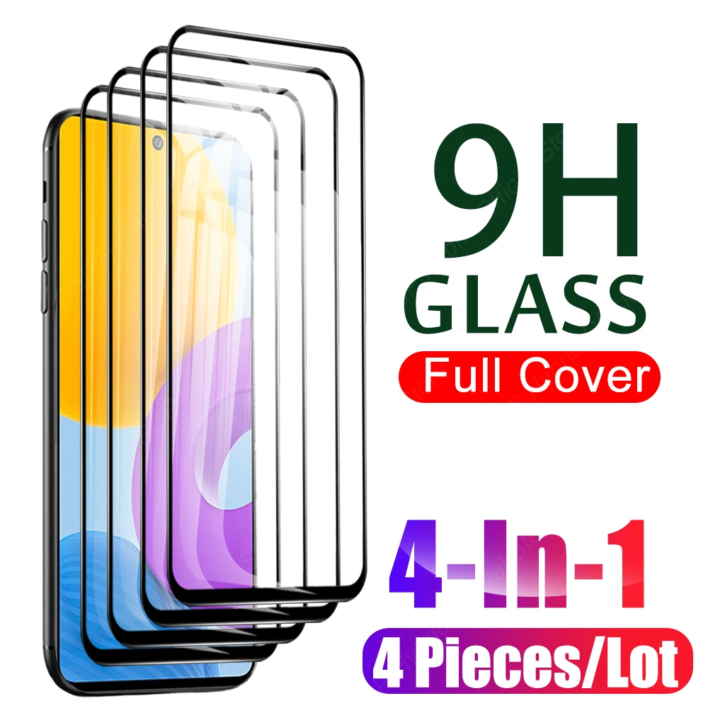 

Полное покрытие стекла 4 шт. Протектор для Samsung Galaxy M52 5G экран защитная пленка на M5 M 5 2 52 M526BR M52-5G 9H закаленное стекло