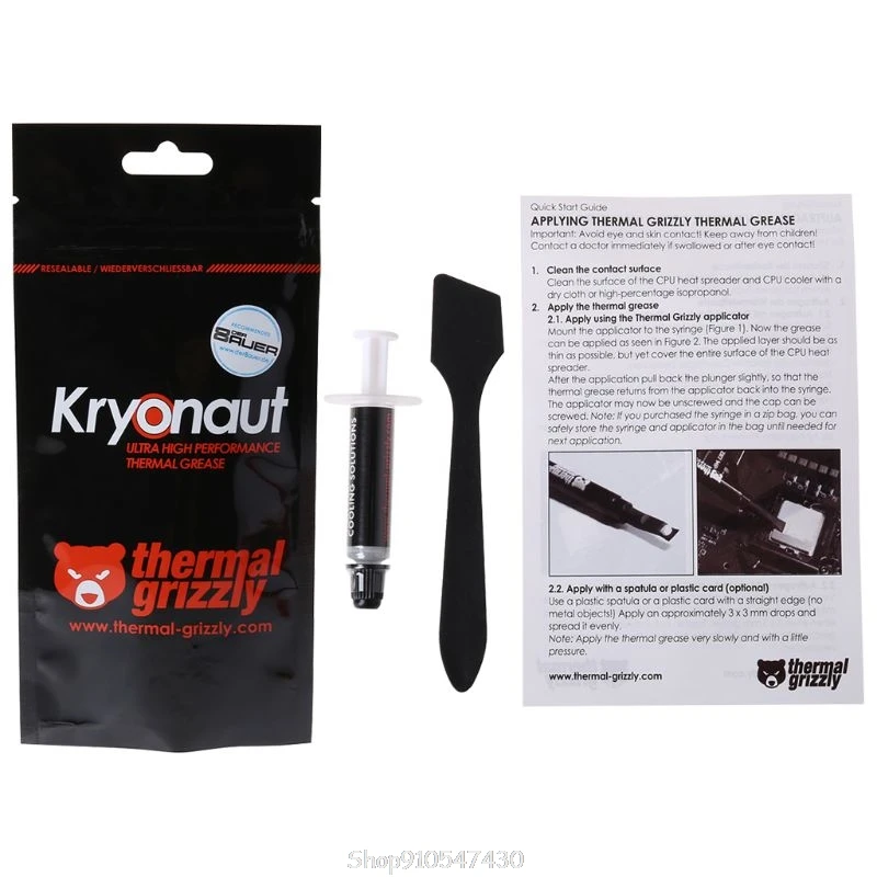 Термальность Grizzly Kryonaut 1g для процессора AMD