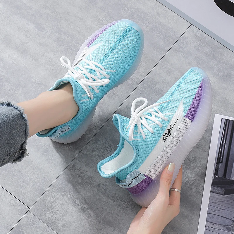 

Spring 2021 Girls Running Shoes Breathable Womens Trainers Brand Designer Jogging Shoes For Ladies Non-Slip Walking Shoe Woman