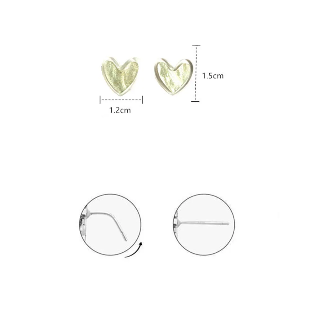 

Enamel Heart Stud Earrings for Women Black Color Love Couple Gifts Trendy Korean Simple Cute Romantic Jewelry Accessories Ear