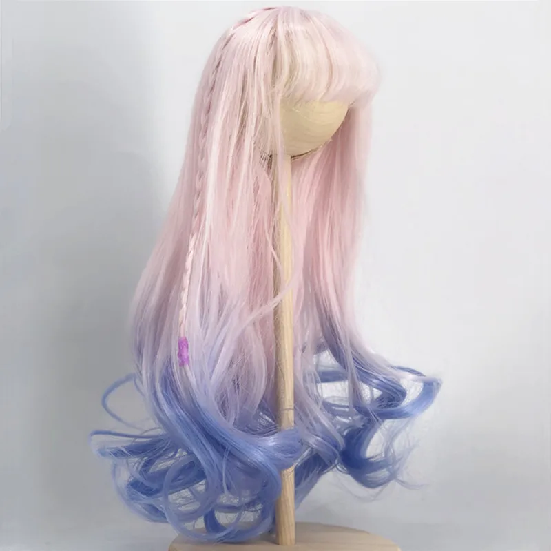 1/3 Bjd парик окружность головы 21-23 см для 60 Аксессуары куклы розовый + фиолетовый