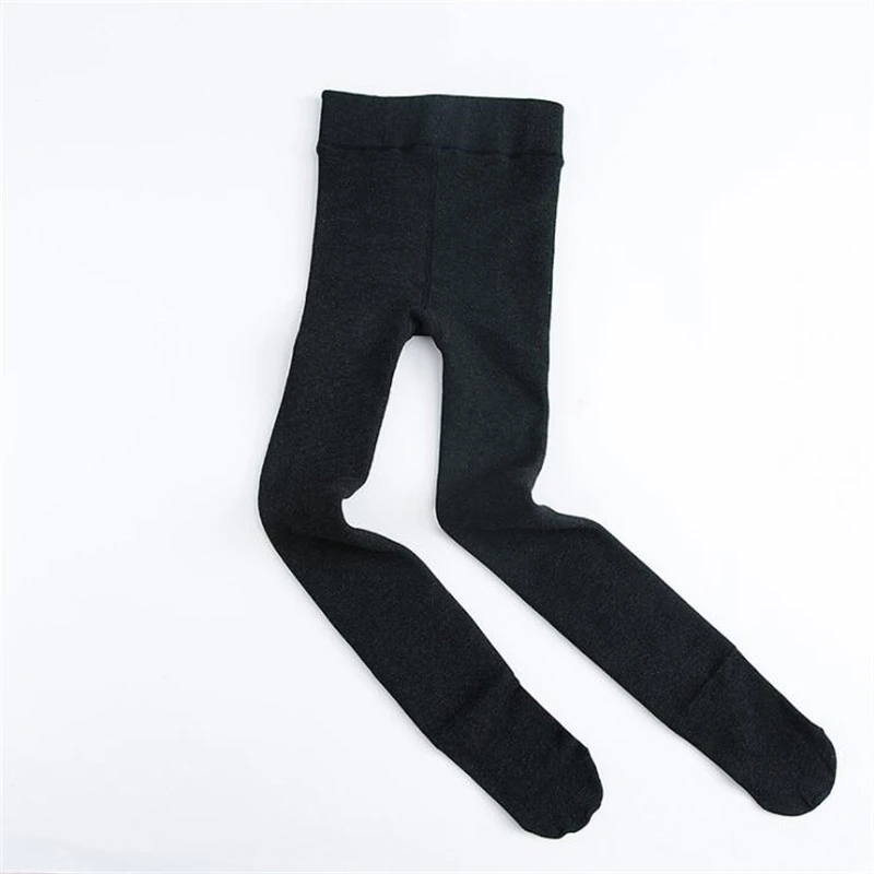 Осень-зима Колготы для девочек Новые детские хлопчатобумажные махровые плотные