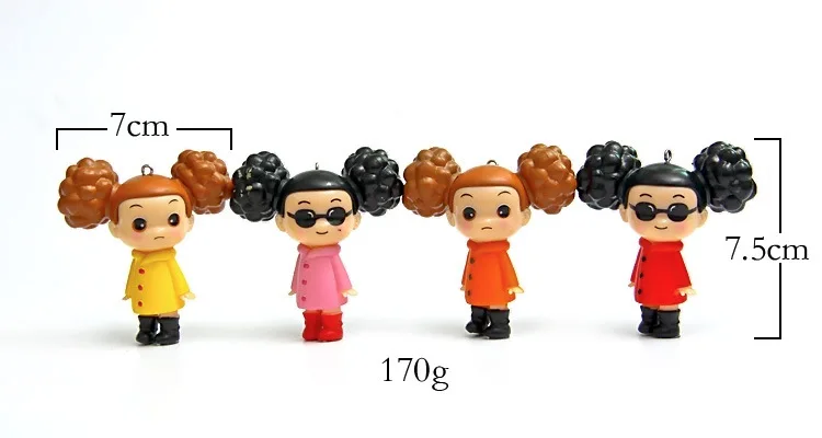 Оригинальные модные куклы ручной работы с героями мультфильмов 4 шт. брелок