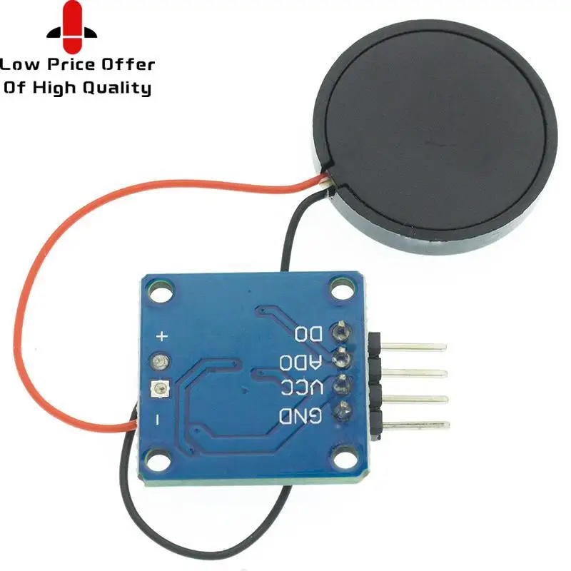 Пьезоэлектрический ударный датчик Вибровыключатель с пластиной для Arduino 51 UNO