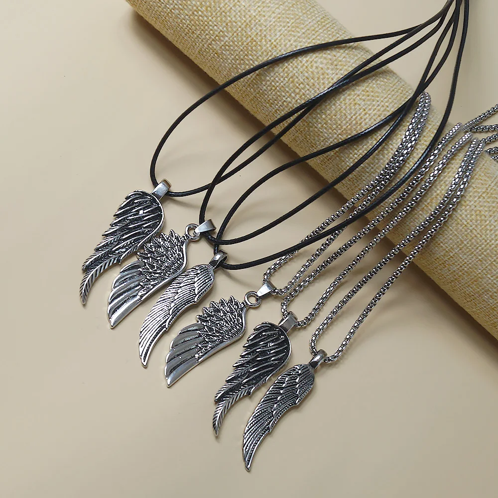 Металлическое ожерелье с перьями подвеска крыльями персонализированная