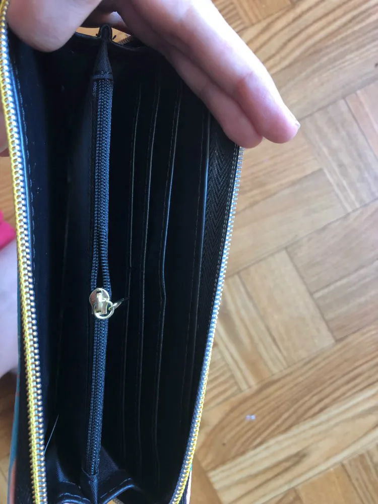 Женский кошелек на молнии с отделением для карт и карманом мобильного телефона