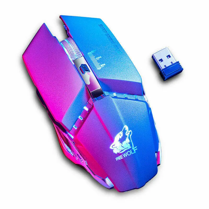 

2,4G Беспроводная игровая мышь, компьютер 2400DPI, цветсветодиодный светодиодсветильник, 6 кнопок, ПК, ноутбук