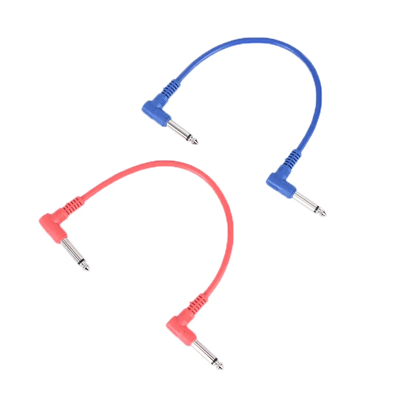 

1PCS Guitar Effects Cables Instrument Line Single Wire Bass Guitar Effects Integrated Electric Box Elbow Audio Line Cable 27.7cm