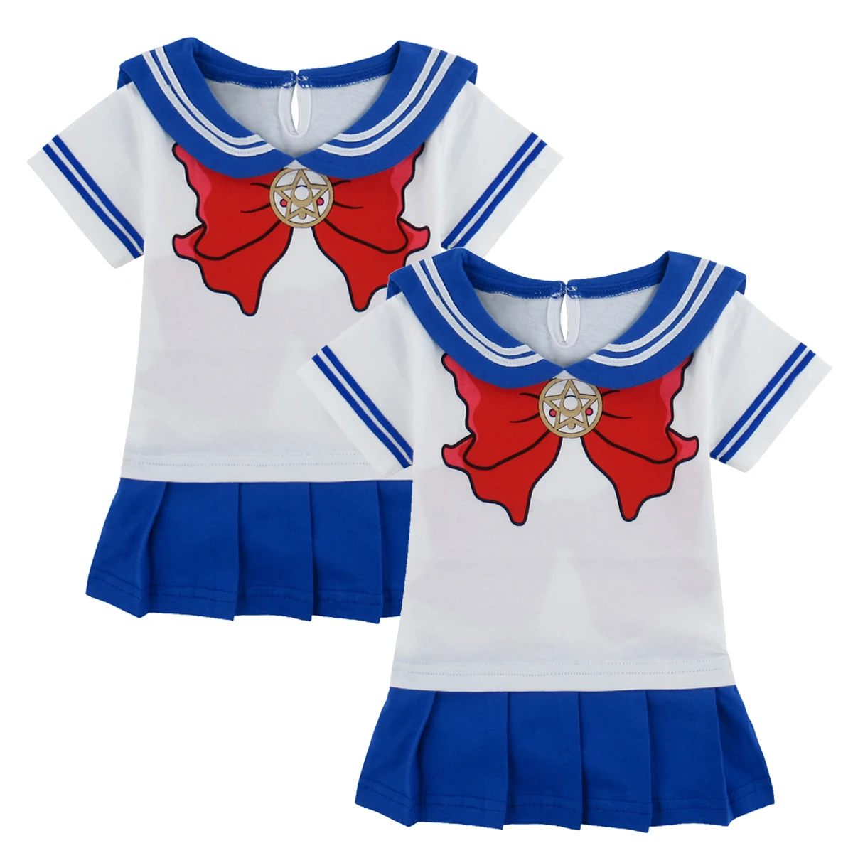 2PCS-1 Костюм Сейлор Мун для маленьких девочек; костюм японского аниме; костюм милого солдата; костюм принцессы Усаги; теплые гетры; носки - Цвет: 2PCS-1