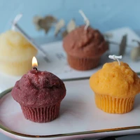 creative simulation muffin cup cake candle mould silicone soap mold candle mold christmas home decor