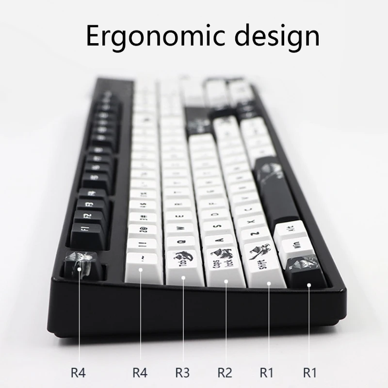 

F19E 109 клавиши Kungfu Panda колпачок для клавиш OEM для cherry MX PBT колпачки для клавиатур 61/87/104 красящий механический ключ Subb