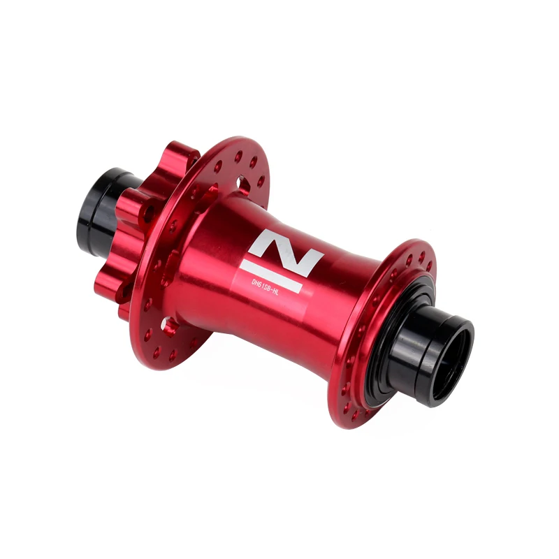 Novatec DH61SB Mtb дисковый тормоз 32 36 отверстий велосипедная ступица DH через ось горные передние ступицы 20 мм 110 мм 2 подшипника - Цвет: 32H Red N