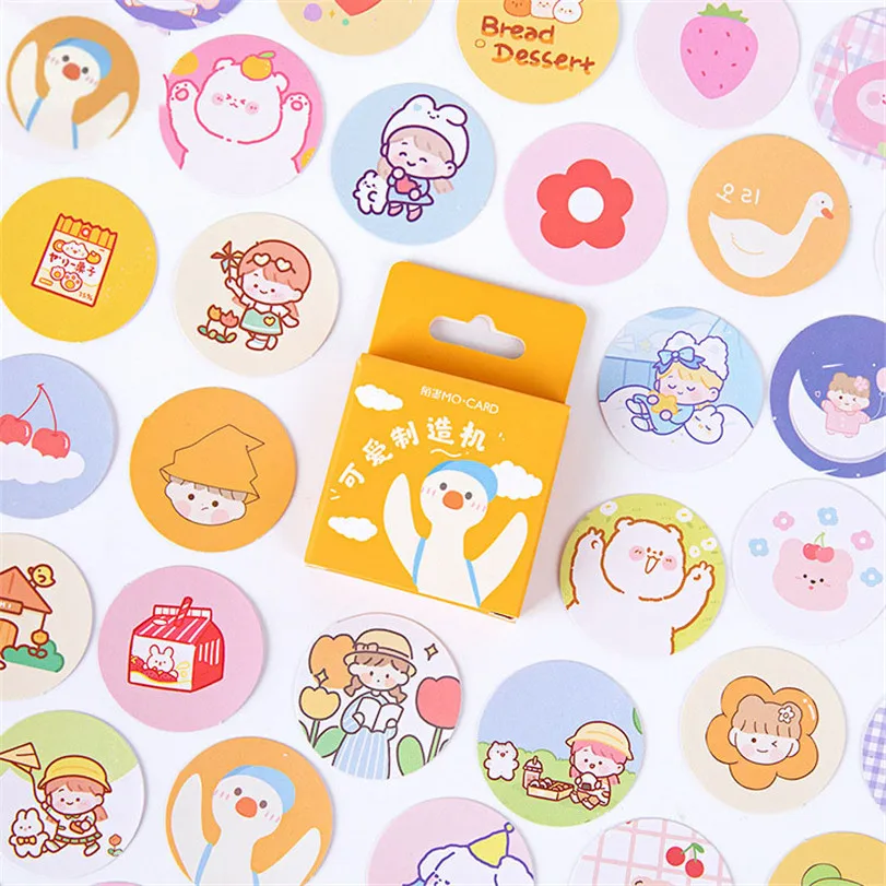 

1 коробка самоклеящиеся наклейки для скрапбукинга, 3D Мультяшные игрушки «сделай сам» для девочек, детские 3D наклейки для скрапбукинга, игру...