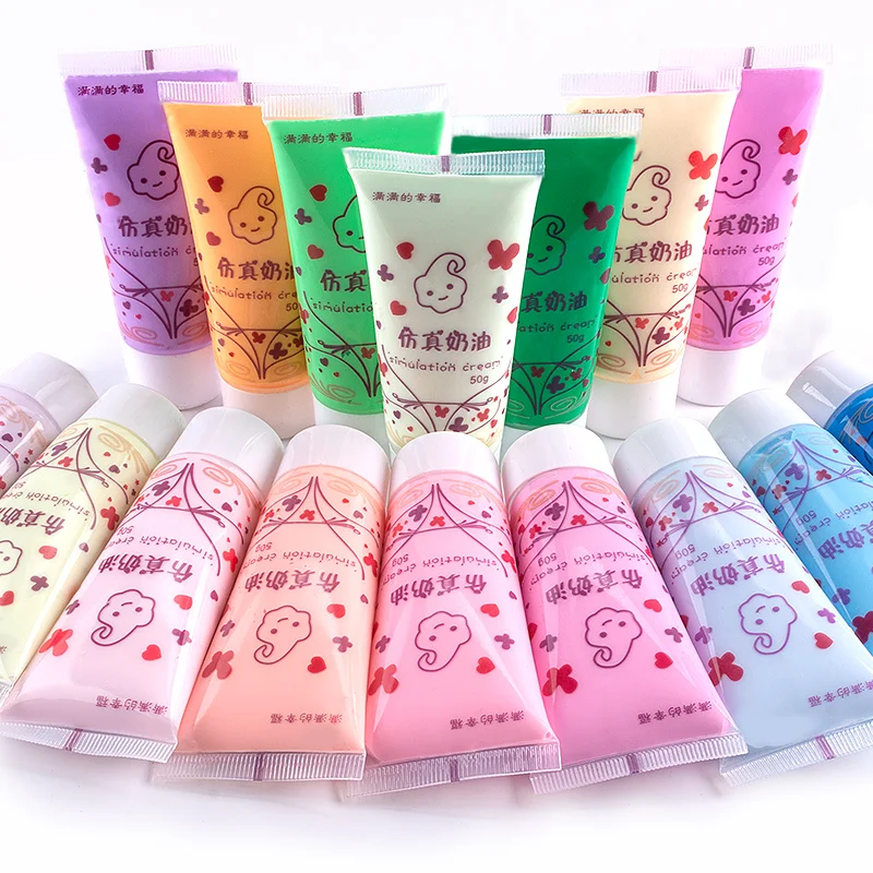 

1Pcs (50Ml) Resin Diy Fake Whipped Cream Clay Simulation Cream Gel Antifreeze Mobile Shell Beauty Diy Craft Soft Clay Decoration