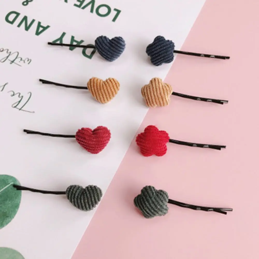 3 шт. Ретро маленькая милая Вельветовая шпилька любовь с пятиконечной звездой
