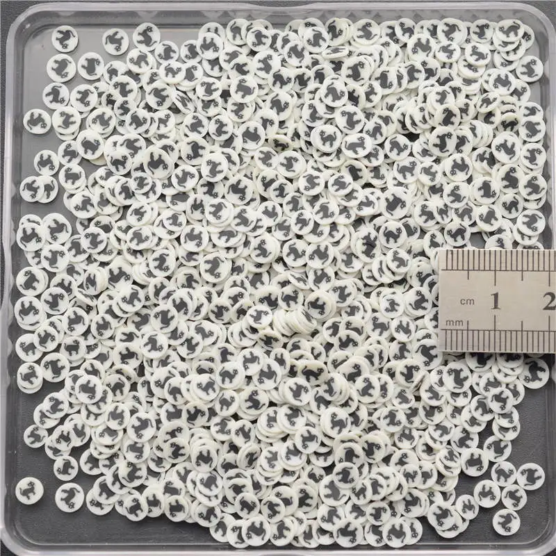 5MM CAT 100 г/лот полимера Горячая Полимерная глина декоративная обсыпка Хэллоуин форма призрака для ремесленничество, сделай сам, конфетти Slime блокнот ручной работы - Цвет: 5MM CAT