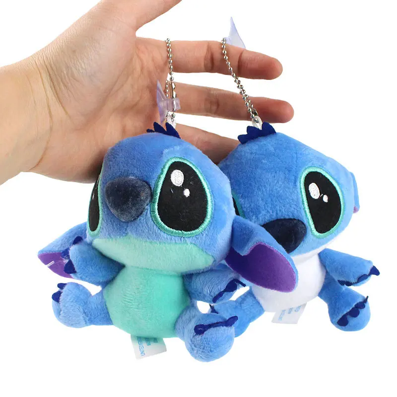 

12Cm New Disney Stitch Kawaii Plush Toys Plush Cute Keychain Kawaii Backpack Decor Toys for Children Doll Christmas Gift