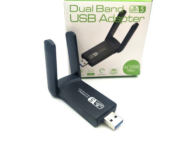 Новый 3 0 2 4G 5 8 ГГц Realtek двухдиапазонный 1200 Мбит/с беспроводной USB WiFi сетевой