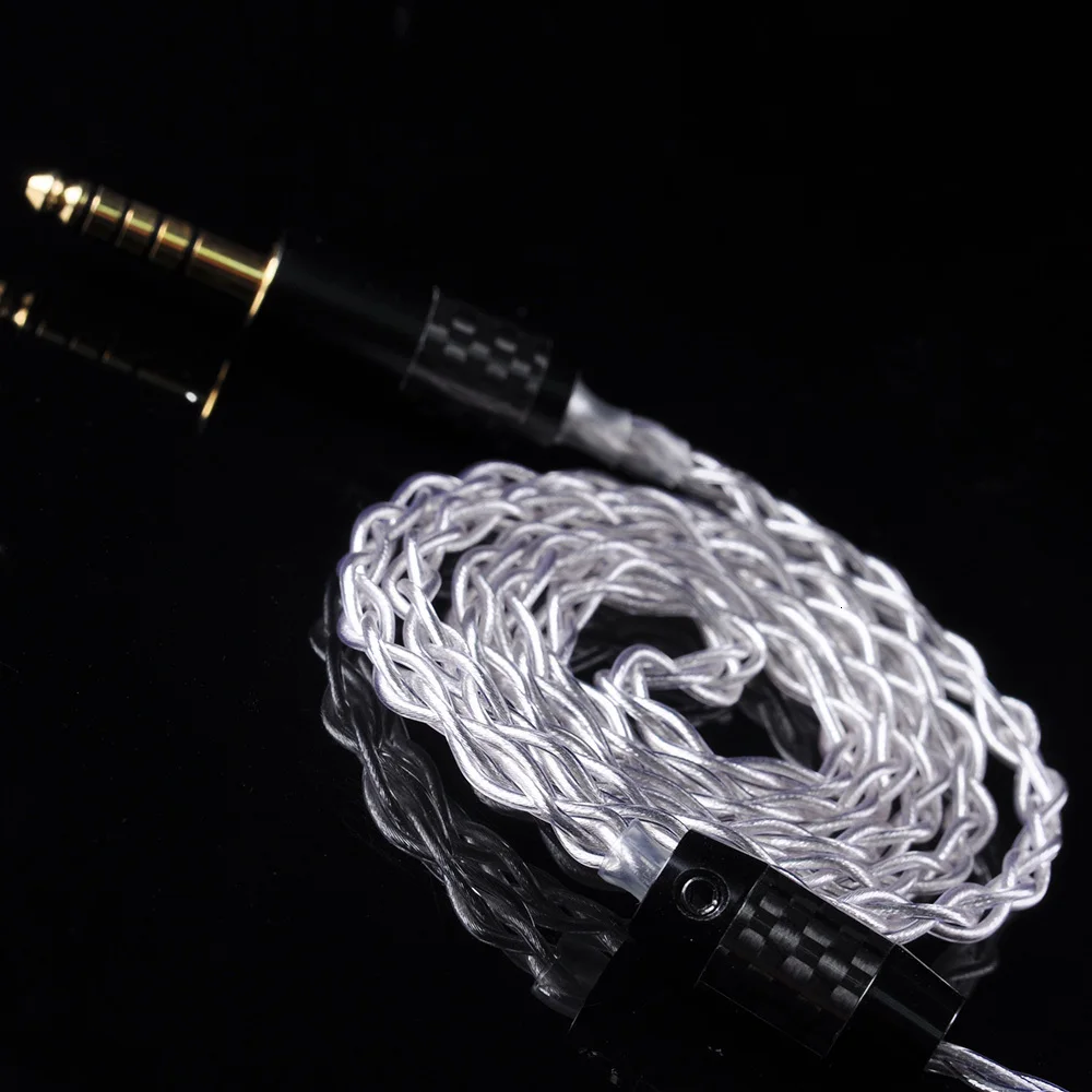 UPOCC Litz 28AWG 7N одиночный Кристальный Медный Серебряный кабель 2,5/3,5/4,4 мм сбалансированный кабель для наушников с MMCX из Тайваня для HQ8 Олово 2