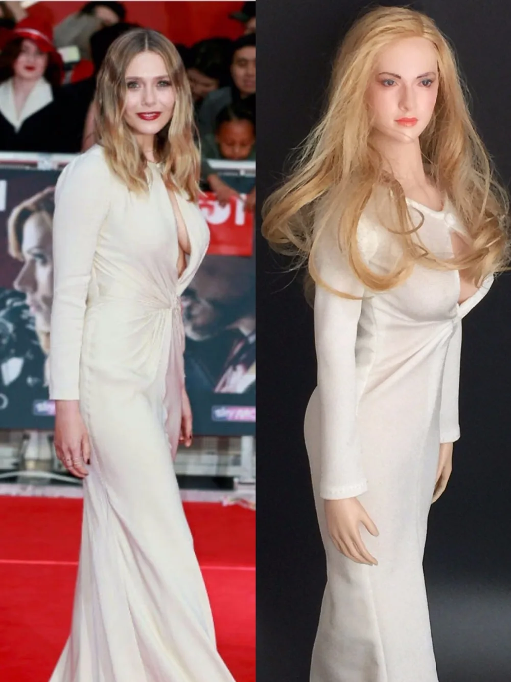 1/6 ведьма Елизаветы Орсон с открытой грудью платье расклешенными рукавами +