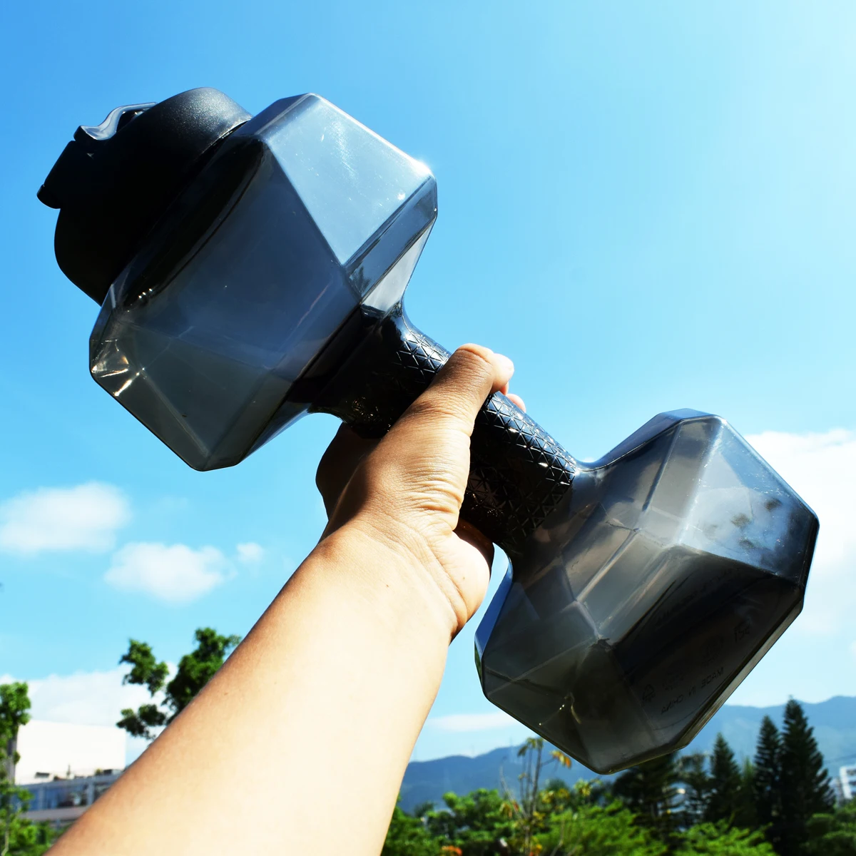 Buildlife 1.2L 43 унций гантели оформленные спортивные Спортивная бутылка для воды BPA бесплатно Портативный большой объем для воды креативный
