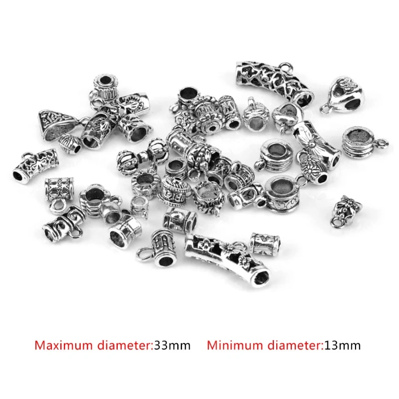 

40pcs Mixed Antique Jewelry Pendant DIY Bracelet Necklace Charms Beads Vintage
