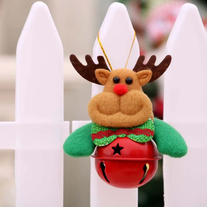 Green Elk Игрушка Санта Клаус Снеговик дерево кукла подвесные рождественские украшения подарок Счастливого Рождества украшения для дома год navidad - Цвет: Green Elk