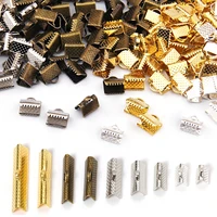 100pcs fastener clip diy clasps cord crimp end beads buckle tips clips for jewelry making findings necklace bracelet connectors