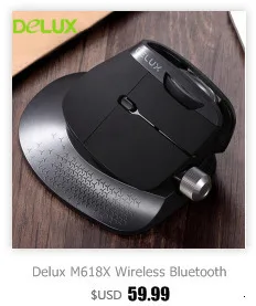 Delux M618 беспроводная Вертикальная мышь эргономичная оптическая Mause портативная компьютерная мышь для Xiaomi ноутбук ПК ноутбук Macbook Air Pro