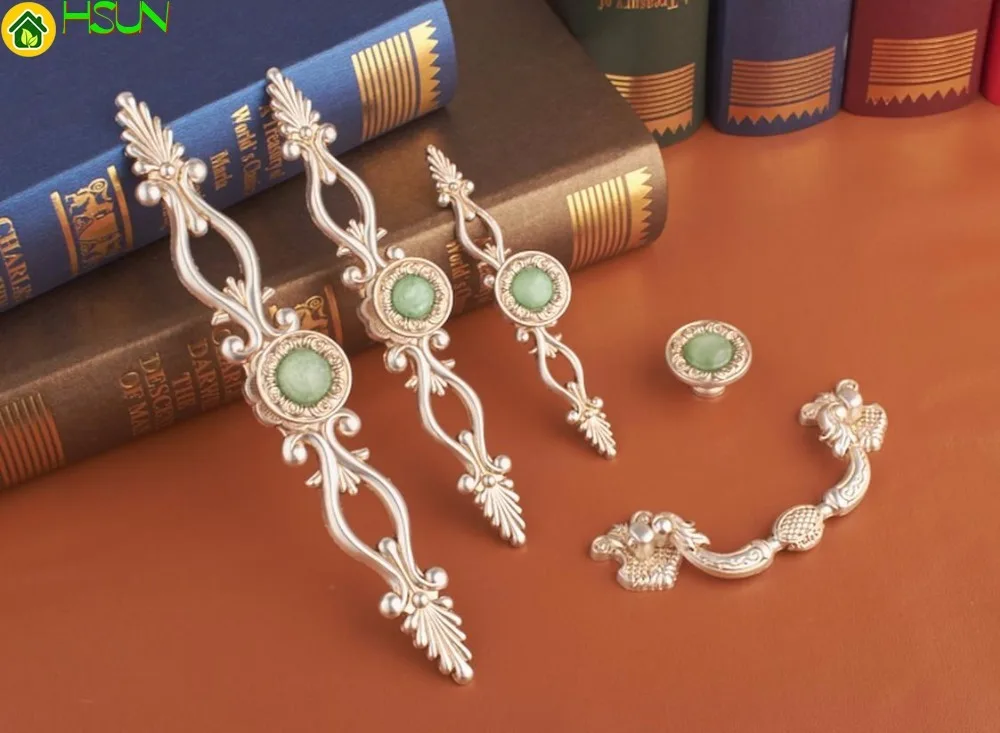 

Vintage Drawer Pulls Handle Dresser Knob With Stone Drop Pull Droor Handles Round Decorative Cabinet Pulls Handle