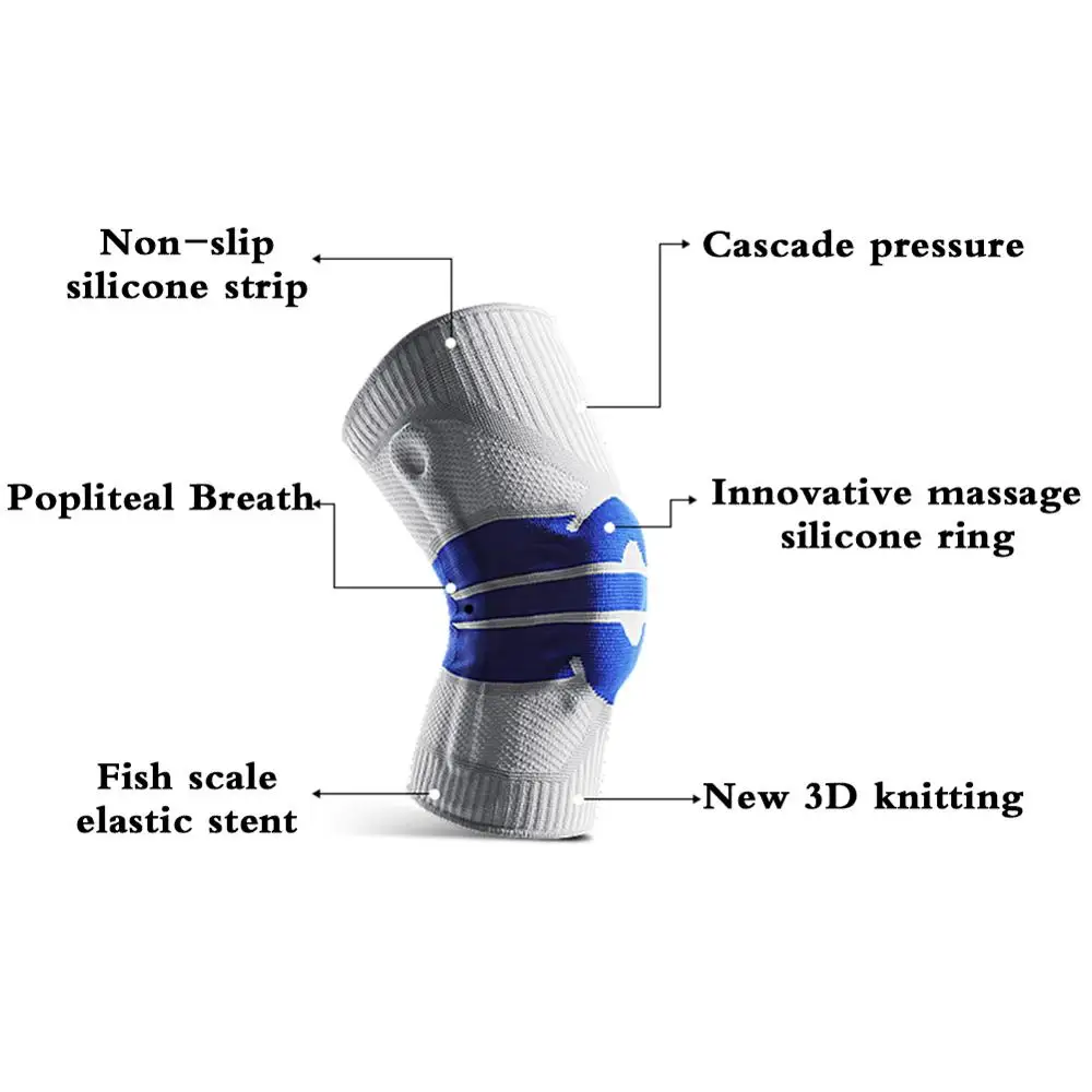 

One Piece Nylon Multi-color Sleeve Support Sports Knee Pad