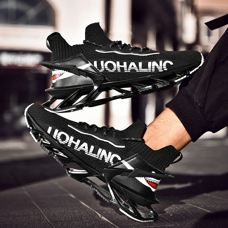 

Shark Men's Shoes Blade Running Shoes for Men New Breathable Mesh Men Sports Shoes Tenis Masculino New Men Vulcanize Shoes
