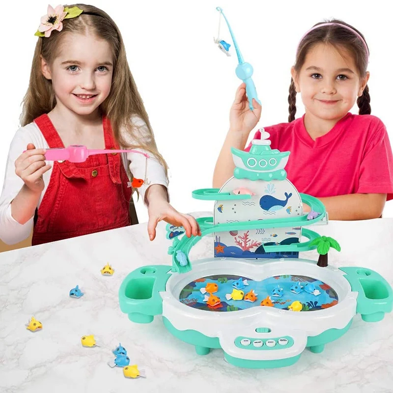 Рыбалка игры игрушки для детей-3 в 1 электрические с песнями история и звуки