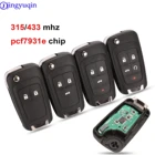 Автомобильный Дистанционный ключ jingyuqin, кнопки управления 34433 МГц для OPEL VAUXHALL Insignia Astra и Opel Zafira Astra 2315