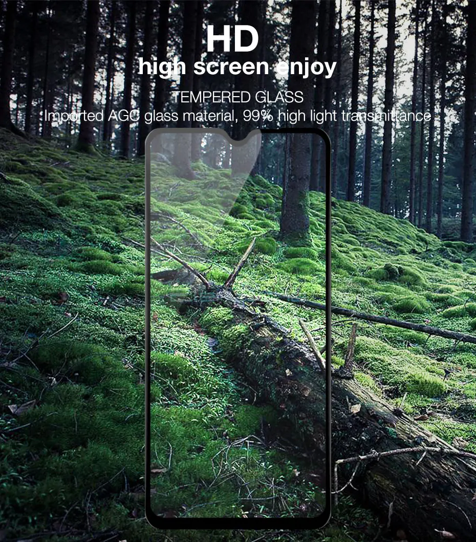 Screen Protector Tempered Glass For Xiaomi Redmi Note 8 Pro Edge Curved Protective Film | Мобильные телефоны и аксессуары