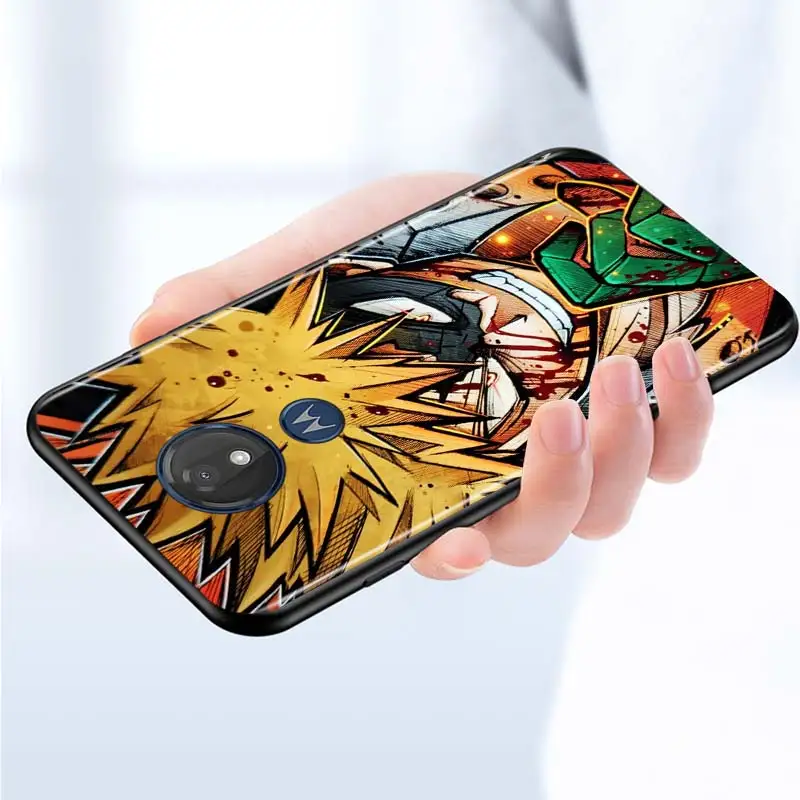 

Anime Cool for Motorola G9 G8 G E7 E6 One Play Marco Hyper Fusion Stylus Power Edge Plus Black Phone Case