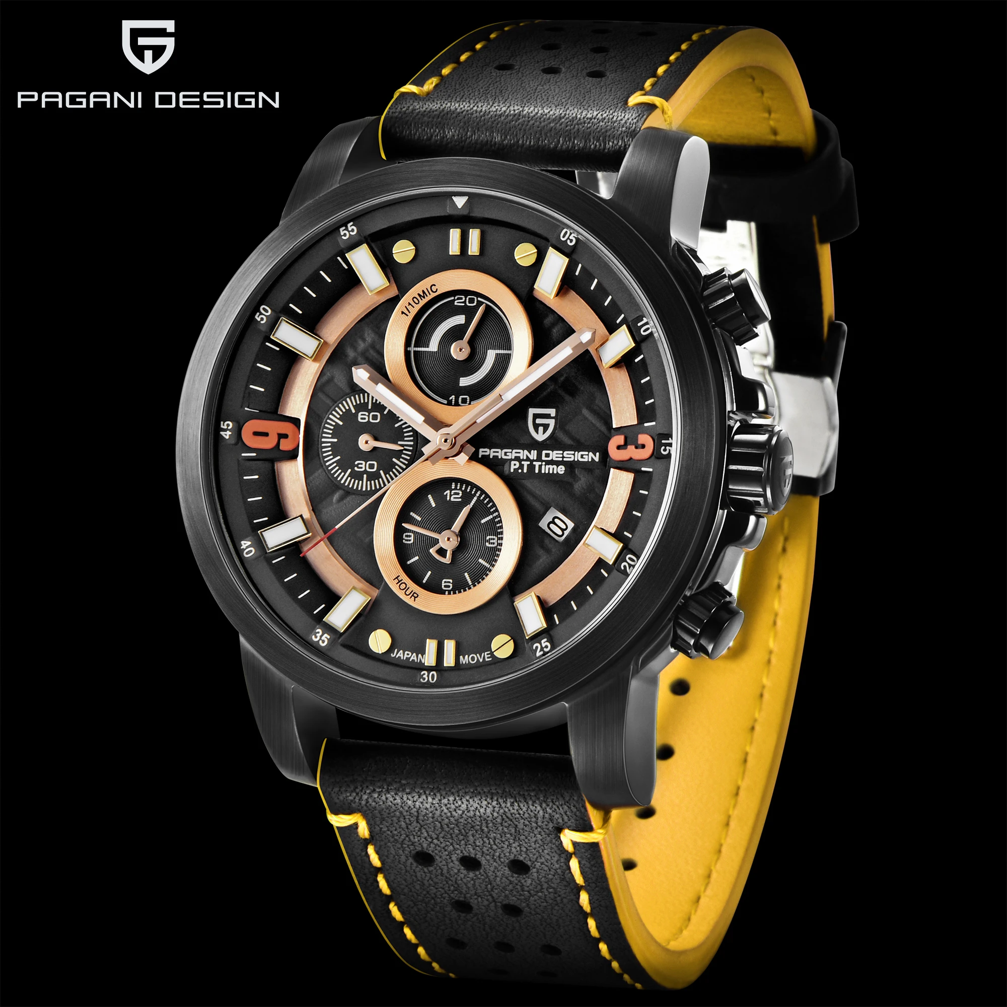 Часы PAGANI DESIGN Miyota-YM92 мужские кварцевые автоматические с хронографом и