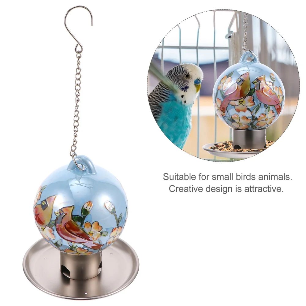 

1pc Bird Feeder Ceramic Basin Creative Household Bird Feeder Decoration