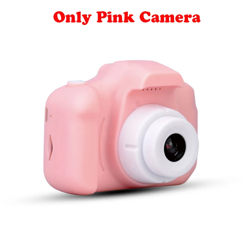 Pink without TF card Мини цифровая камера игрушки для детей 2 дюймов HD экран платная фотография Реквизит милый ребенок подарок на день рождения игры на открытом воздухе - Цвет: Pink without TF card