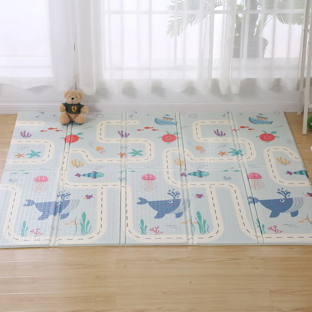Складной детский игровой коврик Xpe пазл утолщенный для ползания складной детской